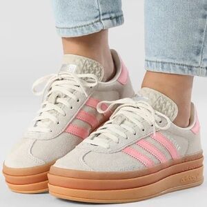 adidas Gazelle Bold J Bold Beige / Semi Pink Spark